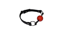 Load image into Gallery viewer, Leather Ball Gag | 1 1/2&quot; Solid Rubber Ball | Fully Adjustable Leather Strap | by Sade Fantasy
