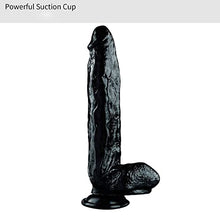 Load image into Gallery viewer, Black Realistic Monster Dildo, 12 Inch Huge Dildo Adult Sex Toy for Women with Suction Cup, Extra Thick Flexible Large Dildo
