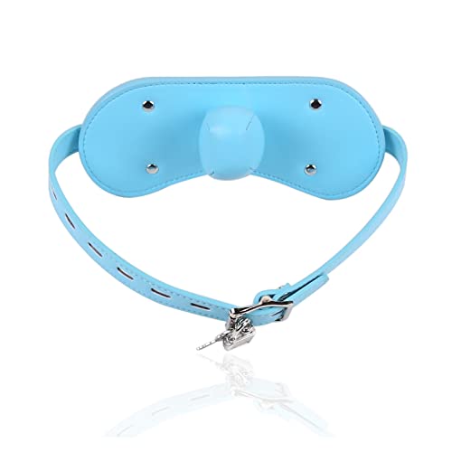 FHBWQY Adult Play Leather Harness Mouth Gag Ball Mask BDSM Head Bondage Restraint Slave Sex Toys Couples (Size : D)