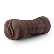 Load image into Gallery viewer, Blush Hot Chocolate Alexis - Vibrating Hand Held Realistic Soft Ribbed Open Ended Ultra Soft Ribbed Masturbator Stroker - Sex Toy for Men Couples - Chocolate
