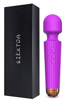 SIKXTOA Mini Vibrator, 8 Speeds 20 Patterns, G Spot Cordless Wand Massager, Clitoral Stimulator, Dildo, Sex Toys, Rechargeable Handheld Powerful Silent Waterproof Female Adult Toys (Small Purple)