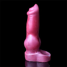 Load image into Gallery viewer, Silicone Penis Sleeve Enlarger Male Penis Extension Sleeve with Cock Ring, Realistic Dog Knot Penis Sheath Cock Extender Sleeve Adult Sex Toys (Red)
