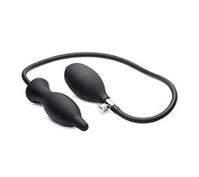 Load image into Gallery viewer, Dark Inflator Silicone Inflatable Anal Plug
