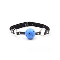 FHBWQY Sexy BDSM Binding Toys Open Mouth, Plug Mouth, Sex, Leather Mouth Ball with Holes, Adult Passion Props (Color : Large)