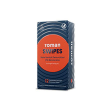 Load image into Gallery viewer, Roman Swipes | Fast-Acting, Convenient, Over-The-Counter Wipes Increase Stamina, Formulated with 4% Benzocaine, Features Discreet Packaging | 12-Pack
