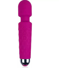 Load image into Gallery viewer, Pink 20 Patterns Mini Wand Massager USB Rechargeable Silicone AV Vibrator Pleasure Woman Stimulation Toys 2023
