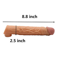 Load image into Gallery viewer, Amalgo Really 8.8 inch Skin Ample Penis Enhancer Sheath Extender New Year 2020 Type Enlargement Extra Large Male Stretchy Moving Extension Sleeve Cage Home Gift
