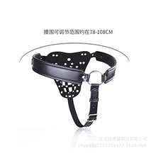 Load image into Gallery viewer, FHBWQY Leather Men&#39;s Chastity Belt Penis Lock Cage Adult Fun SM Alternative Toy Leather Chastity Pants
