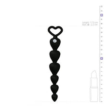 Load image into Gallery viewer, Silicone Anal Beads with Heart-Shaped Pull Ring, Black, 51 Gram - Anal Sex Toys &quot;EasyToys A Toy for Everyone&quot;
