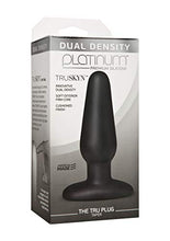 Load image into Gallery viewer, Doc Johnson TRUSKYN Dual Density Silicone - The Tru Plug - Taper - 4.5 in. Long and 1.3 in. Wide - Firm Core with Soft Skin-Like Exterior - Anal Toy - Black
