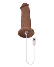 Load image into Gallery viewer, Evolved Love is Back - 7 Inch Girthy Vibrating Dong - Realistic Looking &amp; Rechargeable - Dark Beige / Brown
