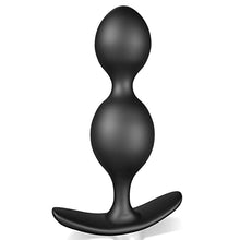 Load image into Gallery viewer, Anal Beads Silicone Butt Plug with Thin Neck &amp; 2 Gradual Beads &amp; Curved Base for Comfortable Long-Term Wear Prostate Massager Sex Toy for Men Women Beginners TJIJP
