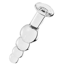 Load image into Gallery viewer, Glass Anal Beads, Crystal Butt Plug Personal Massage with Graduated Beads for Couple Lover (Clear)
