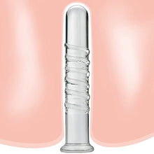 Load image into Gallery viewer, Crystal Anal Plug Masturbation Sex Toy, Transparent Thread Design Butt Plug SM Pleasure Wand Glass Massage Dildo Penis Trainer Toys with Unique Bottom Safety Design for Couples Women and Men (M)
