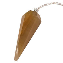 Load image into Gallery viewer, Vie Naturals Pendulum with Chain, Yellow Aventurine, one
