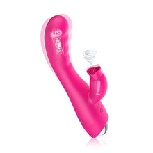 Load image into Gallery viewer, G Spot Adult Toy Vibrator Thrusting Dual Motor Cordless Soft Sucking Rose for Women Sucker Waterproof Pleasure Quiet Rabbit pleasurable Heat Vibrating Clitoralis Clitoral Tongue
