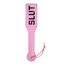 Load image into Gallery viewer, VENESUN Faux Leather Slut Spanking Paddle for Sex Play, 12.8inch Total Length Paddle for Adults, Pink
