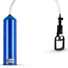 Load image into Gallery viewer, LeLuv Basic Vacuum Pump Easyop Blue 2.25 Inch x 9 Inch Cylinder Tgrip Handle One-Handed Clear Kink-Resistant Hose
