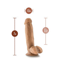 Load image into Gallery viewer, Blush Dr. Skin Realistic 7 Inch Long 1.5 Inch Thick Dildo with Suction Cup Base &amp; Balls Realistic Dildo Soft Real Feel Female Sex Toy Dildo for Beginners Women Men Couples Adult Sex Toy
