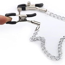 Load image into Gallery viewer, PRDECE Adjustable Nipple Clamps with Three Clips, Bondage Nipple Clamps, Non Piercing Nipple Rings, Nipple Rings Breast Stimulation Toys, Nipple Clips Body Jewelry for Couple Flirting (F)
