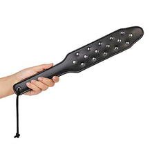 Load image into Gallery viewer, VENESUN Studded Spanking Paddle for Adult BDSM, 14.8in Faux Leather Sex Toys Paddles for Bondage Role Play
