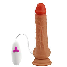 Load image into Gallery viewer, Clitoralis Stimulator for Women Thrusting G Spot Skin Telescopic Penis Swing Realistic Liquid Silicone Automatic Stimulation Dildo Lifelike Vibrating Rabbit Gift Silent Vibrator
