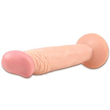 Load image into Gallery viewer, Realistic Suction Cup Dildo - Veined Shaft Tapered Tip - Hands-Free Masturbation or Strap On Compatible
