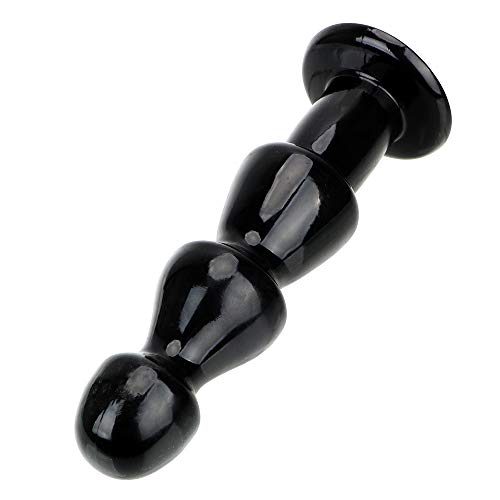 NOPNOG Huge Size Anal Bead, Silicone Anal Dildo, Prostate Massager. 9.25 inch Long (Black)