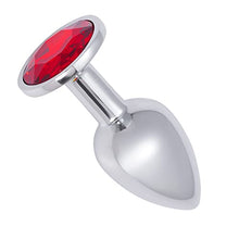 Load image into Gallery viewer, Hmxpls Small Anal Plug, Anal Toy Plug Beginner, Personal Sex Massager, Stainless Steel Butt Plug for Women Men Couples Lover, Red
