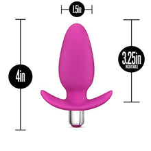 Load image into Gallery viewer, Multi Speed Remote Controlled Vibrating Butt Plug -- Anal Buttplug -- Waterproof -- Sex Toy for Women -- Sex Toy for Men (Fuchsia)
