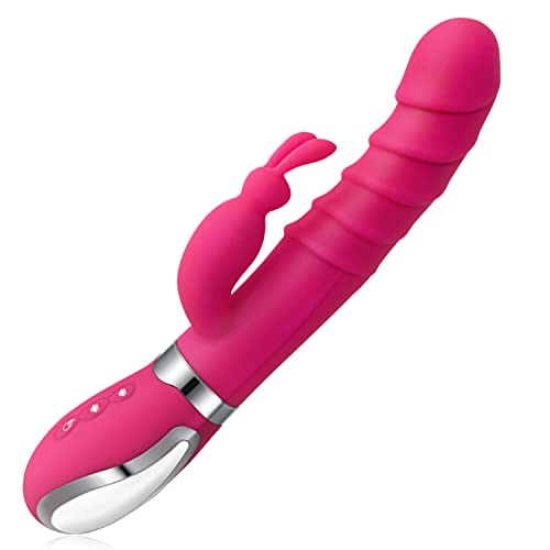 ISEYMI G Spot Rabbit Vibrator for Women Bunny Ears Clitoris G-spot Stimulation,Waterproof Dildo with 7 Powerful Vibrations Rechargeable Heating Vibrating Adult Sex Toys & Games