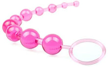 Load image into Gallery viewer, Butt Plug with Silicone Anal Bead Anal Sex Toys with Safe Pull Ring in Pink
