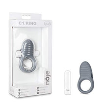 Load image into Gallery viewer, Blush Noje C1 - Rechargeable 10 Function Vibrating Puria Silicone Ultrasilk Smooth Cock Ring - Soft, Comfortable, Stretchy - Harder Erections - Pleasure Enhancing Sex Toy for Couples, Men - Slate
