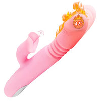 G Spot Rabbit Vibrator with Heating Function,Sex Toys for Clitoris,Waterproof Dildo Vibrator with 9 Powerful Vibrations Dual Motor Stimulator for Women or Couple Fun (pink1)