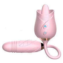 Load image into Gallery viewer, Premium Silicone Female Rose Sex Stimulator - Female Rose Sex Sucker Vibrator Sex Toys, Rose Adult Toys, G-Spot Vibrator Dildo Clitoral Nipple Stimulator for Women (Pink)
