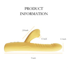 Load image into Gallery viewer, Rabbit Sucking Vibrator for Clitoral G Spot, Sexual Tools for Female Heating Rabbit Adult Dildo Clitoralis Stimulator 8 Thrusting Mode with 5 Suction and 8 Vibration Sex Toys Yellow
