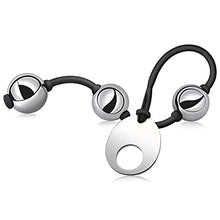 Load image into Gallery viewer, Anal Beads Anal Butt Plug with Stainless Steel Balls and Safe O Pull Ring Silicone Strap Anal Chain Anal Plug for Men Women G Spot Prostate Massager Anal Trainer Pleasure Balls Anal Sex Toy
