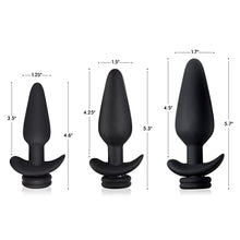 Load image into Gallery viewer, TAILZ Interchangeable 10X Vibrating X-Large Premium Silicone Anal Plug with Remote Control for Men Women &amp; Couples. Body-Safe Silicone Plug with Compatible Tails, Easy to Clean - X-Large, Black
