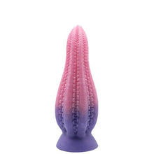 Load image into Gallery viewer, Dakken Tentacle Suction Cup Fantasy Dildo - Creamy Pink/Purple Heart Colors - Handmade in The USA (XL)
