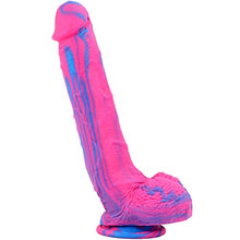 Load image into Gallery viewer, Double Layered Silicone Realistic Dildo Lifelike with Strong Suction Cup for Hands-Free Play, Realistic Penis for G-Spot Stimulation Adult Anal Sex Toys Unisex Couples Strap-on Compatible Cotton Candy
