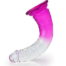 Load image into Gallery viewer, Realistic Dildos Penis with Suction Cup Base for Hands-Free Play, TPE Material Flexible Dildo for Female Vaginal G-spot Stimulator &amp; Anal Play Adult Sex Toy (Translucent Semi Purple)
