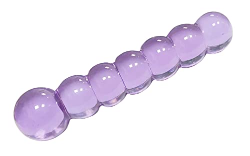 CCHW Glass Anal Beads Butt Plug, Crystal Dildo G-Spot Massage Pleasure Wand Anal Butt Plug Sex Toys for Men Women (Style 01)