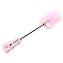 Load image into Gallery viewer, Leather Flirting Slapper Creative Ring Bell Plume Spanking Paddle Bat Restraint Toy Role- Play Accessories for Couples Adults (Pink) Decor for Banquet Celebration Favors
