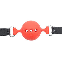 Load image into Gallery viewer, Soft Silicone Gag Ball BDSM Oral Bondage Gear Fetish Open Mouth Breathable Sex Toys for Couples Cosplay Slave Exotic Accessories (Red)
