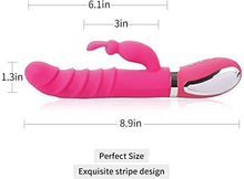 Load image into Gallery viewer, G Spot Rabbit Vibrator with Heating Function,Sex Toys for Clitoris,Waterproof Dildo Vibrator with 9 Powerful Vibrations Dual Motor Stimulator for Women or Couple Fun (Rose-red1)
