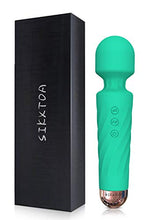 Load image into Gallery viewer, SIKXTOA Mini Vibrator, 8 Speeds 20 Patterns, G Spot Cordless Wand Massager, Clitoral Stimulator, Dildo, Sex Toys, Rechargeable Handheld Powerful Silent Waterproof Female Adult Toys (Wave Green)
