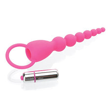 Load image into Gallery viewer, Adam &amp; Eve Booty Bliss Vibrating Anal Beads, Pink | Waterproof Silicone Butt Plug with Removable Bullet Vibrator | 7.75 Total Length, 6 Insertable
