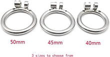 Load image into Gallery viewer, ifowip Stainless Steel Chastity Lock Chastity Device Penis Cage Adjustable Chastity Cage Penis Lock A282 (50mm/1.97 Inch)
