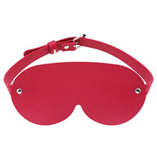 Load image into Gallery viewer, Eye mask Blindfold mask Eye Patch lightproof PU Leather Sexy Men&#39;s and Women&#39;s Cosplay SM Handcuffs Restraints Training Adjustable Costume Accessories (Rosered)
