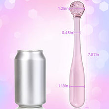 Load image into Gallery viewer, Crystal Anal Butt Plug Sex Toy Pink Glass Pleasure Wand Anal Plug Trainer Double-Ended Anus Butt Plug Penis for Couples Women Men G-spot Stimulation Prostate Massager Anal Sex Play Dildo
